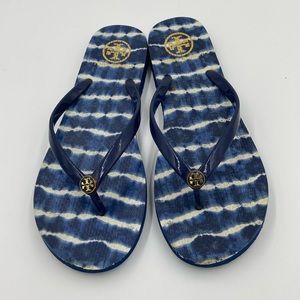 Tory Burch blue flip flops size 9